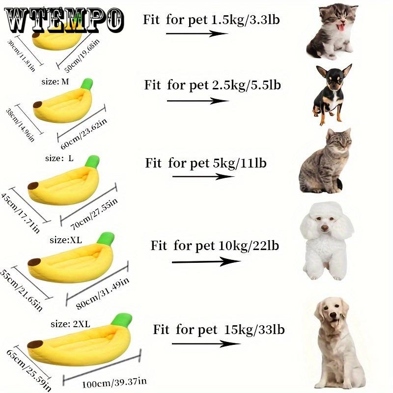1pc Pet Banana Nest, Detachable And Washable, Warm Plush Dog Cushion Bed, Pet Supplies For Small Medium Dogs And Cats