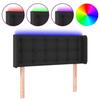 VidaXL Tête de Lit à LED Meuble de Chambre à Coucher Accessoire de Lit Simple Tête de Cadre de Lit Intérieur Noir 3123308
