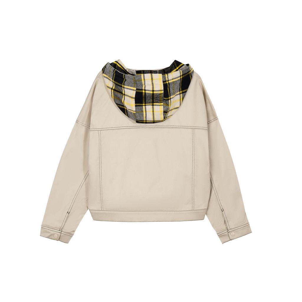 adidas Giacca da Donna con Cappuccio e Manica Lunga con Zip Neo Short Khaki IA6892