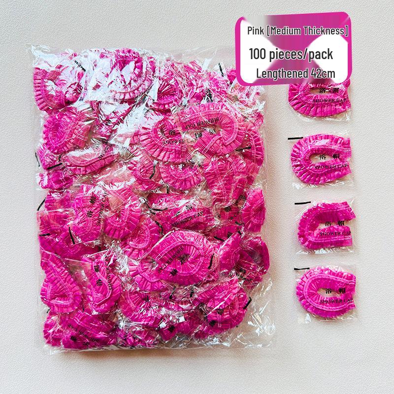 100-Pack Thick Disposable Shower Caps for Bathing & Hair Styling