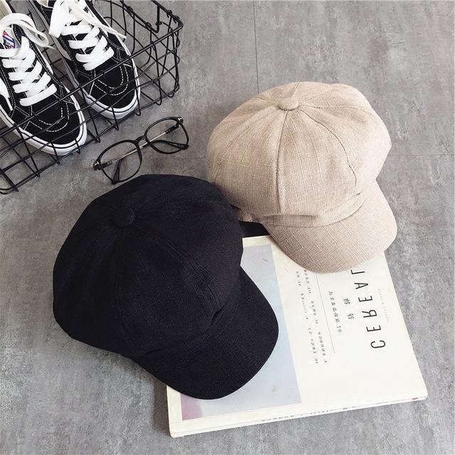 British literary and artistic octagonal hat female retro versatile beret cap casual painter hat trendy newsboy hat male