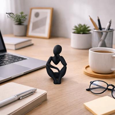 Arbeitsplatzdekoration Nordischer Stil Ornament, Abstrakte Dickere Design Schreibtischskulptur, Skulptur 3D Gedrucktes Schreibtischzubehör für Home Office Exquisit