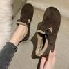 Neue Mode kurze Schneestiefel Damen Samt kurze Stiefel Winter rutschfest einpedalig hässlich und niedlich niedrig geschnittene warme Baumwollschuhe