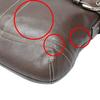 COACH leather soft duffle Diagonal 1452 Shoulder Bag leather Dark brown Used