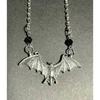 Stylish Gothic Punk Halloween Flying Bat Pendant Necklace