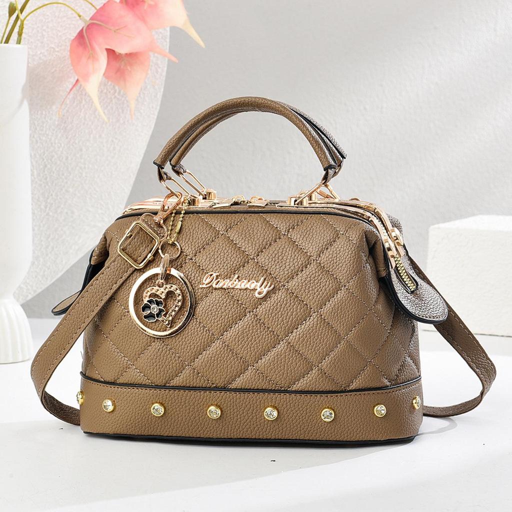 Kissenförmige Handtasche 2025: Stilvolle Damen-Schultertasche mit großem Fassungsvermögen und Stickerei