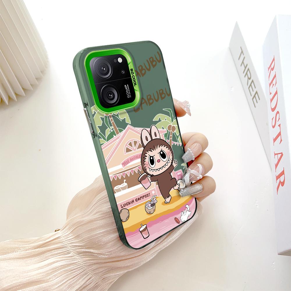 Malovaný vzor barevný stříbrný oboustranný pevný kryt odolný proti pádu proti pádu pro Xiaomi Redmi Poco