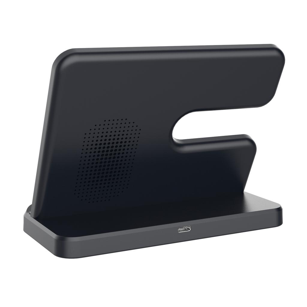 GY-Q10B 3 In 1 Fast Charger Pad Wireless Charging Station for Qi Standard Phone/Samsung Galaxy Watch/Earphone