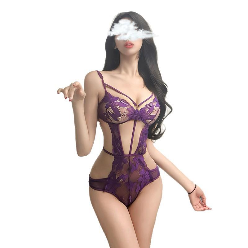 Sexy Underwear Female Sexy Royal Sister Lace Temptation Hot Pure Desire Free Gathering Perspective Waist Onesie