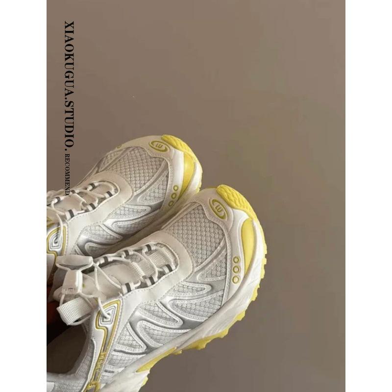 

Platform dad shoes women s 2025 new summer mesh breathable casual sports shoes light hiking hiking shoes 40 жовтий