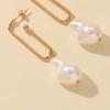 1 Pair of   Women's   Earrings  U-shaped  Special-shaped Pearl  Ear Hooks