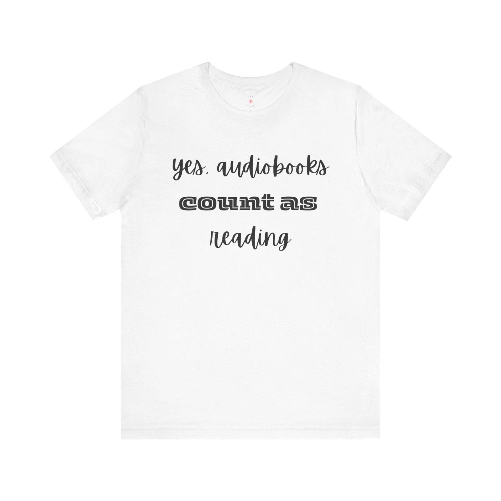 

Audiobooks Count Unisex Tee, Reading Lover T-Shirt 2XL
