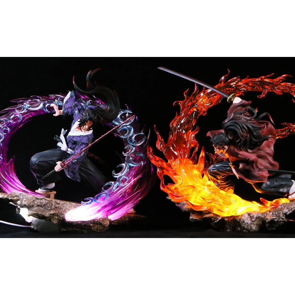 Demon Slayer Figurine 21CM Anime Figures Battle Form Kokushibou Plus Tsugikuni Yoriichi PVC Fabric great for daily use