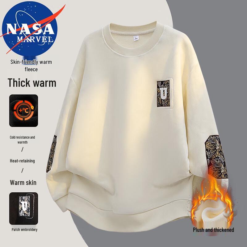NASA MARVEL Men's Plush Lined Crewneck Sweatshirt