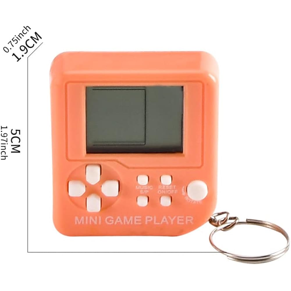 Tragbares Spielkonsolen-Spielzeug Tetris mit 26 Spiele-Schlüsselanhängern Schlüsselbund Handheld-Spielkonsole Mini Retro ...