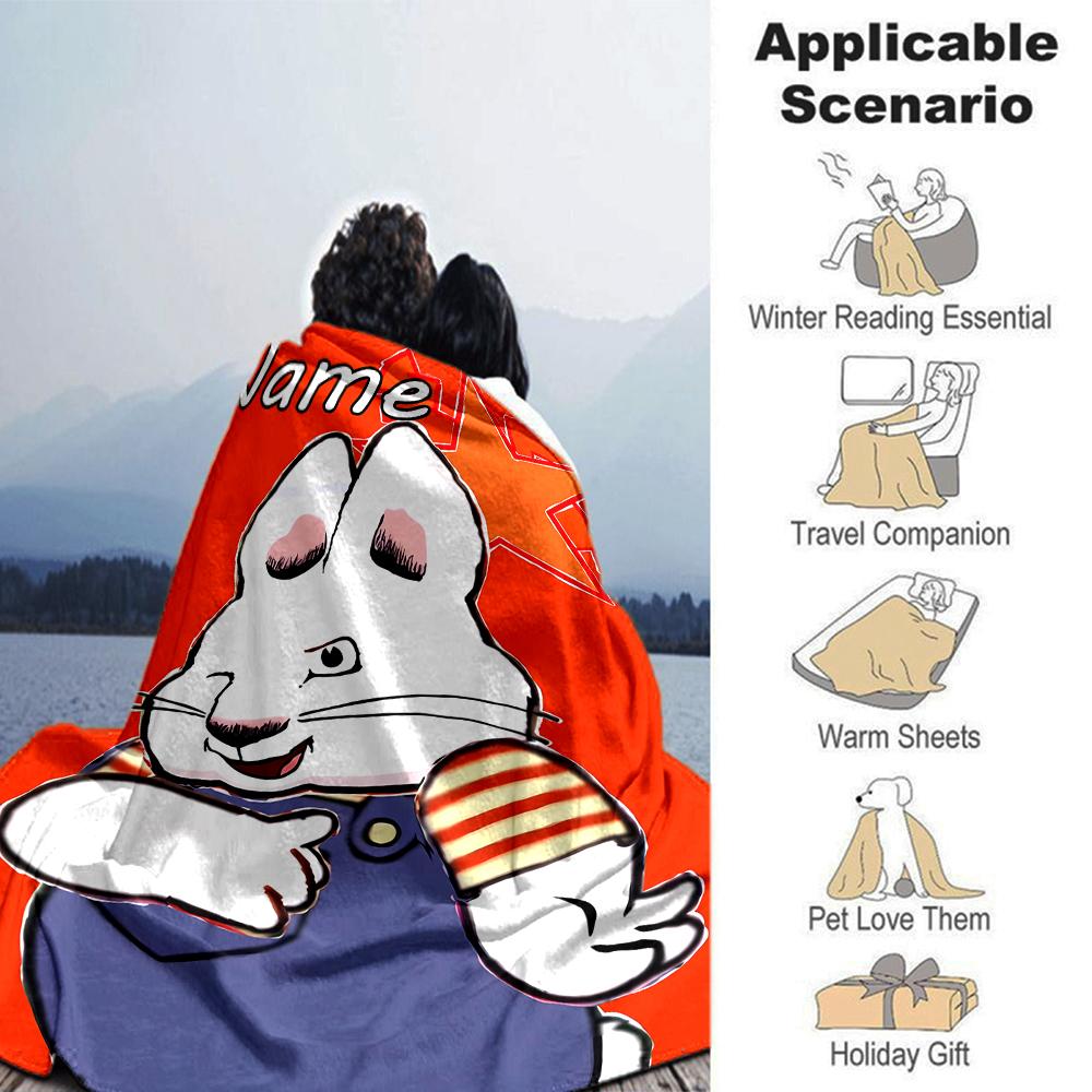 Customiz Name Personality Max and Ruby Blanket Soft &Warm Sofa Office Bed Travel Lunch Break Blanket, Gift Suitable All Seasons