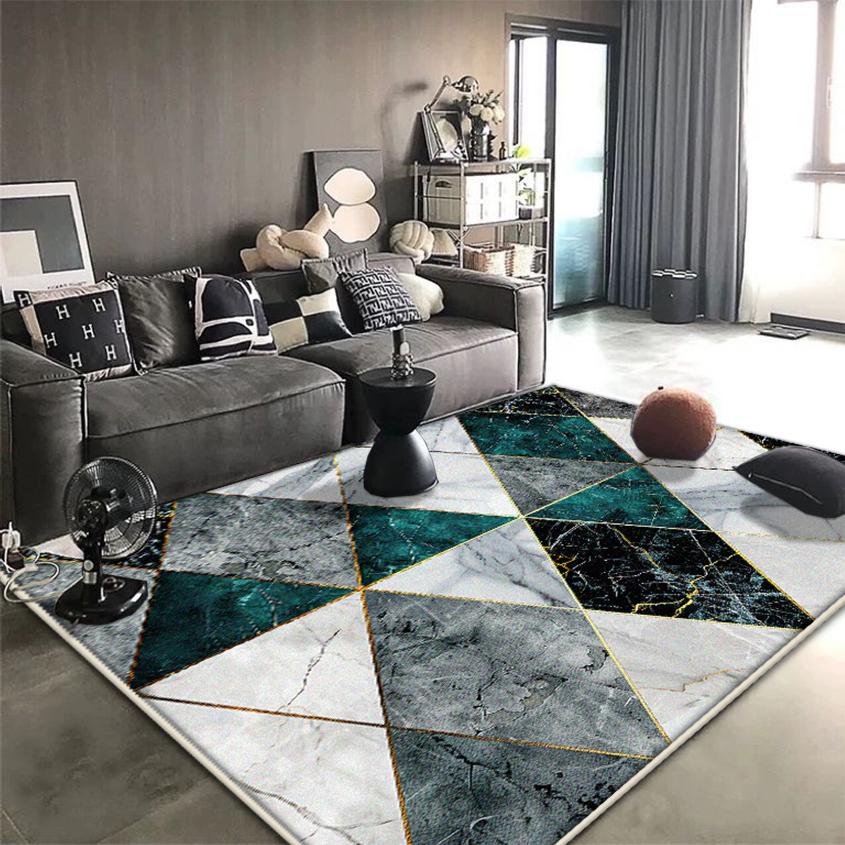 Nordic Modern Carpet for Living Room Geometric Decoration Home Sofa Soft Large Rugs Non-slip Bedroom Lounge Plush Floor Mat Soft