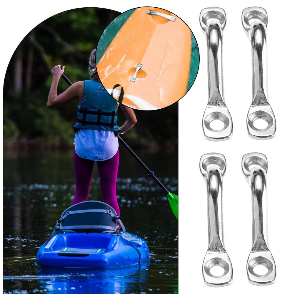 4pcs Handle 5mm Stainless Steel Wire Eye Strap Boat Canopy Tie Engines Hook Marine Accessories Down W0n2