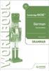 The Cambridge IGCSE??? German Grammar Workbook Second Edition Book