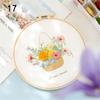 Crafts Handmade Painting Flowers Plants Pattern Cross Stitch DIY Embroidery Embroidery Starter Kit