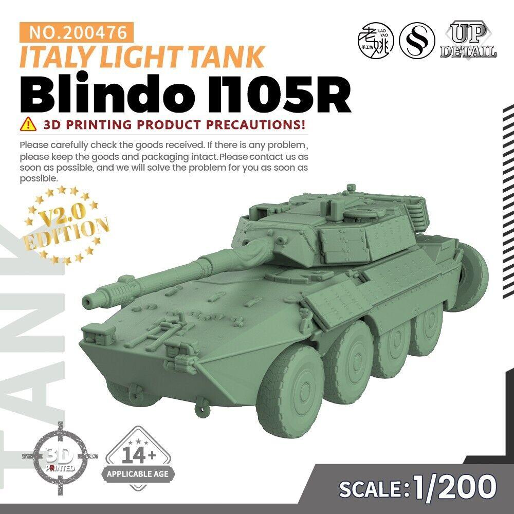 

SSMODEL 1/200 Набор военной модели Италия Легкий танк Blindo I105R