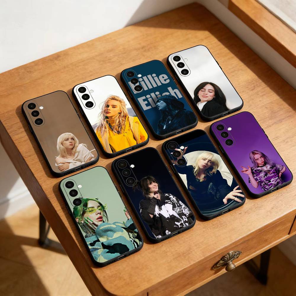 Famous S-Singer B-Billie Eilish Phone Case For Samsung Galaxy A91,80,73,72 ,71,53,52,32 ,31,22,21s,20,Soft Black Case
