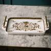 Ceramic Tray, Tea Tray, European Style Home Retro Rectangular Tray, Storage Ornament