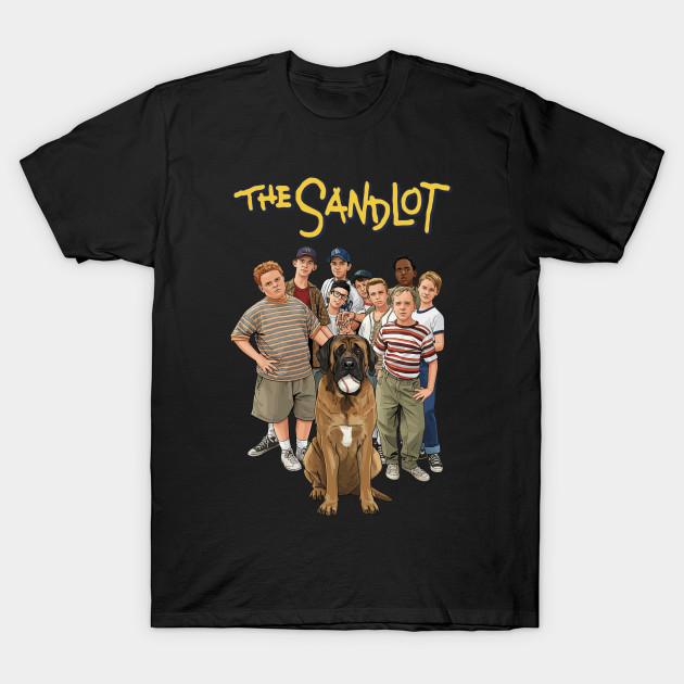 

Men Black Print T-shirt Sandlot No-Cut Transfer Paper Print Cotton Tshirt XL