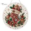 Weihnachts-Kunst-Sonnenfänger-Bausatz mit Kunstperlen, DIY-Set, Hängender Schmuck, Weihnachtsmann, Festliche Freizeitaktivitäten, Weihnachtsbaum-Basteln für Erwachsene,
