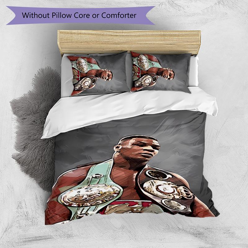 Mike Tyson Printed 3PCS Bedding Set Soft Breathable Duvet Cover Pillowcases Set Washable Bedroom Decor Home Gift
