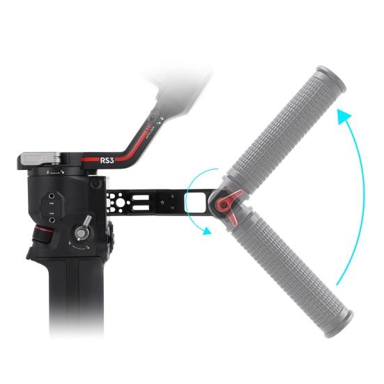 Handheld Stabilizer Arbitrary Angle Adjustment Abundant Hole Position High Hardness Low Angle Shooting Support Action Camera Mount for RS3/3