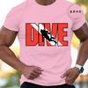 New Fashion T Shirt for Men Casual Short Sleeve Hip Hop Streetwear SCUBA Dive Print Tee Shirt Pullover Mens Women T-shirt Tops