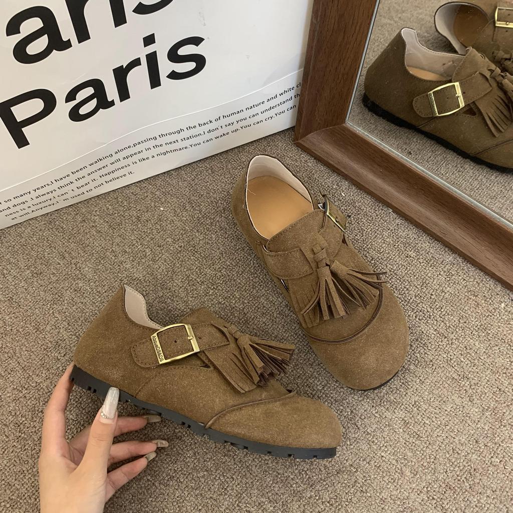 French retro design single shoes spring and autumn new casual lazy one-pedal flat-bottomed versatile Birkenloafers