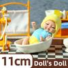 1/6 Pcs 4 Inch Mini Reborn Baby Dolls Toy Set Realistic Baby Doll with Cute Animal Clothes Gifts for Birthday Christmas Exquisit