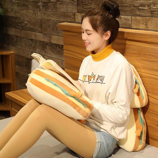 Simulation PP Cotton Cartoon Sandwich Pillow Bakery Food Cushion Plush Toys Gift