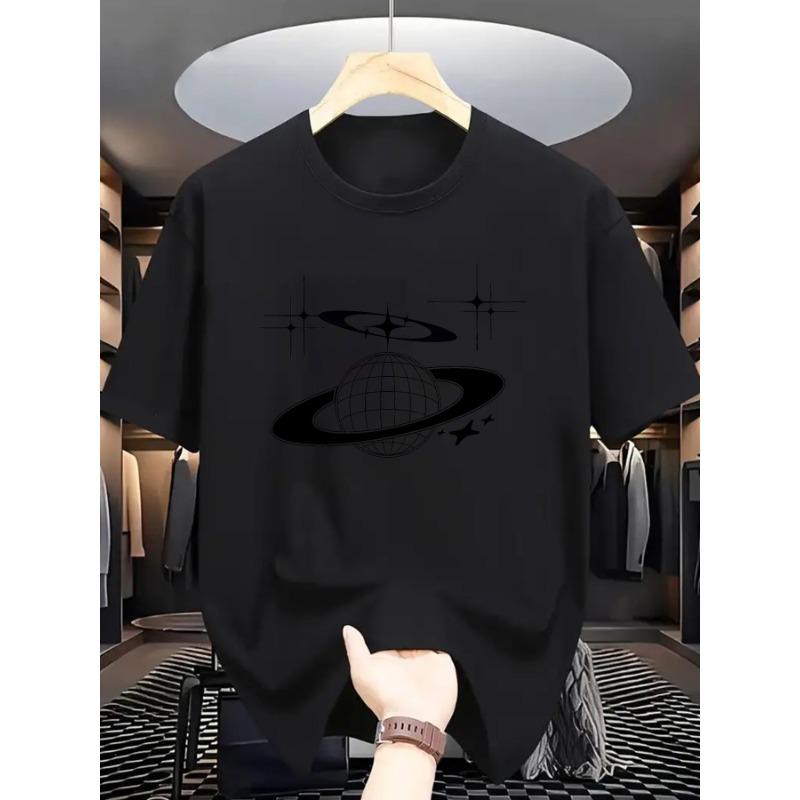 European sizes Summer Men S Fashion Pattern Short-Sleeved T-Shirt Letter Pattern Printing S