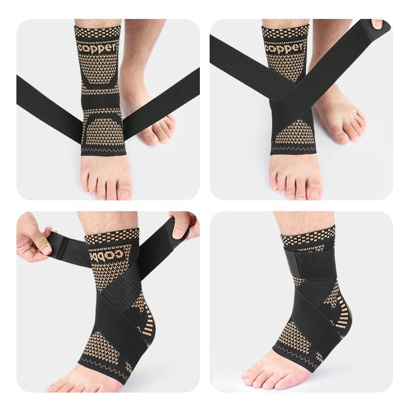 Nylon Knit Elastic Ankle Brace for Sports – Compression Support for Basketball, Running & Mountaineering