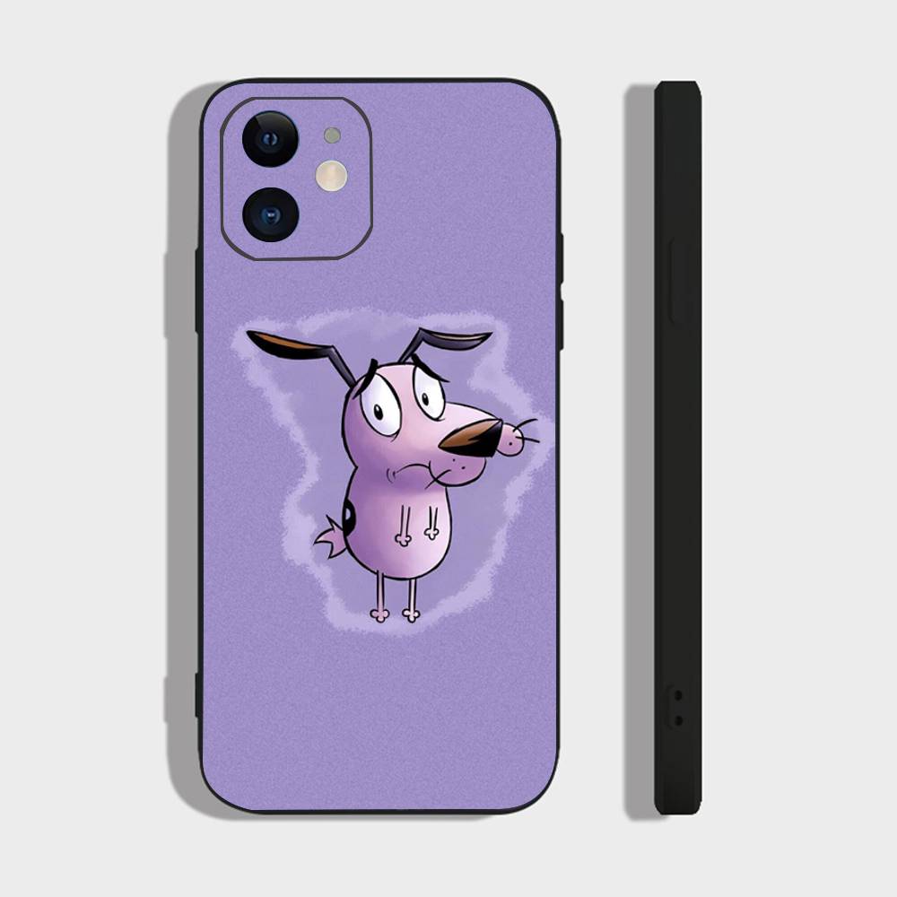 C- Court The C- Cowly Dog Phone Case For IPhone 17 Air 16 15 14 13 Pro Max 11 12 Black Silicone Cover