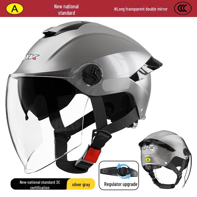 A3 New 3C Certified Electric Car Half Helmet for Men & Women - Summer Sun Protection, Universal Safety for All Seasons.