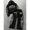 Set Pullover Casual da Uomo Classico e Trendy, Set Sportivo a Manica Lunga da Esterno per Primavera e Autunno, Personalità Cool in Stile Street