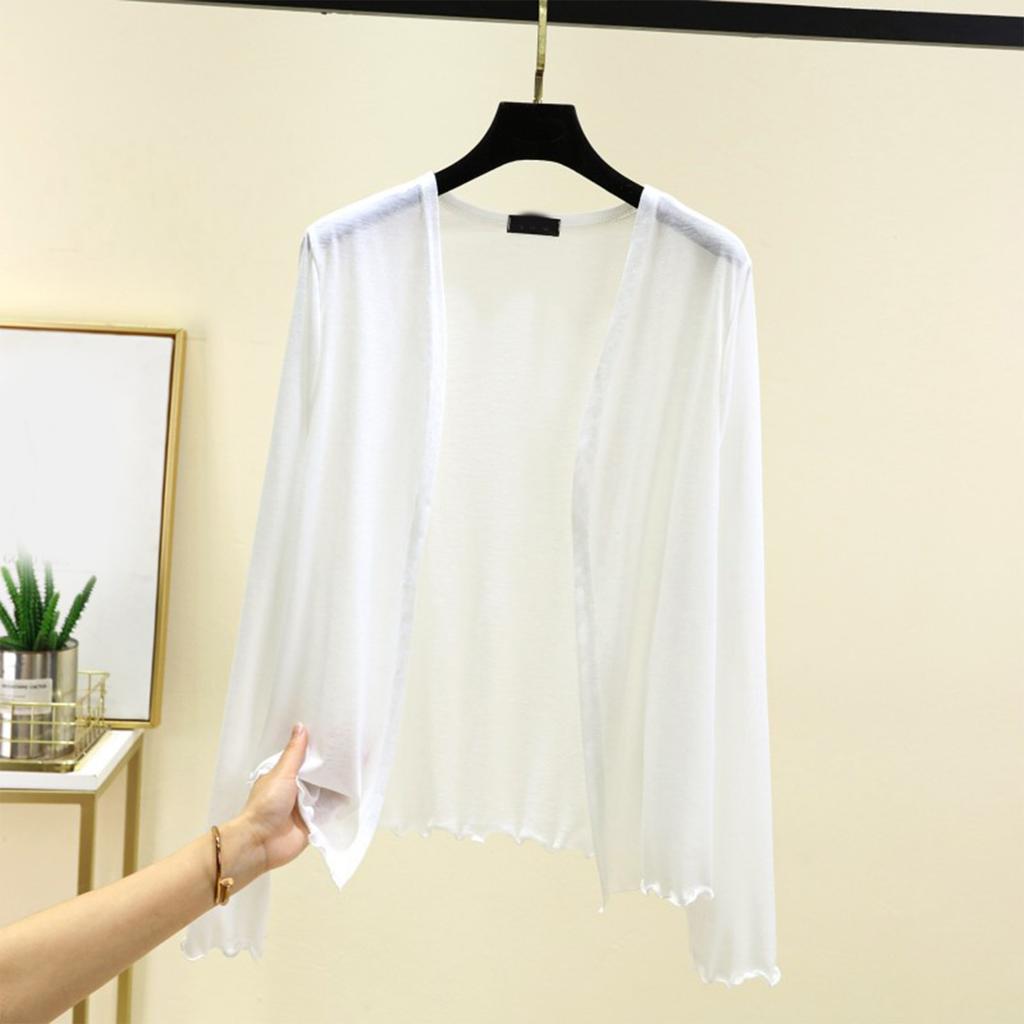 Women's Loose And Comfortable Long Sleeve Short Cardigan Vest Lightweight Outerwear