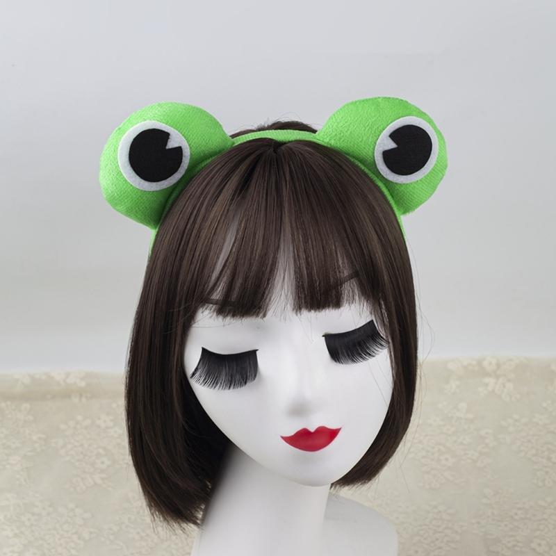 2/3Pcs Frogs Costume Accessories Set Frogs Ears Headband Tail Bowtie for Kids Boy Girls Halloween Party Cosplay Costume