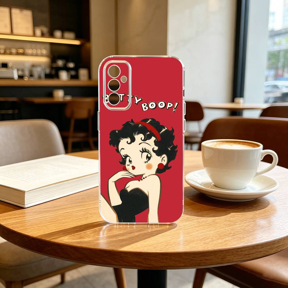 Classic Character Anime B-Bettys Boops Phone Case For SamsungA10,12,20,21S,30,31,40,50,51,52,70,71 Transparent Cover