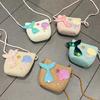 Cartoon Ocean Beauty Fish Tail Pattern Children Wallet Cute Large Capacity Crossbody Bag Clutch Bag Coin Pouch Women
