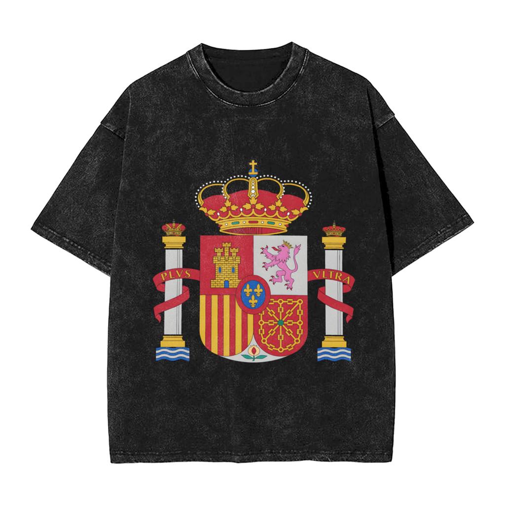 Spain Spanish Flag T Shirt Harajuku T Shirts Short Sleeve Awesome Tops Beach Cotton Breathable Oversized Tees