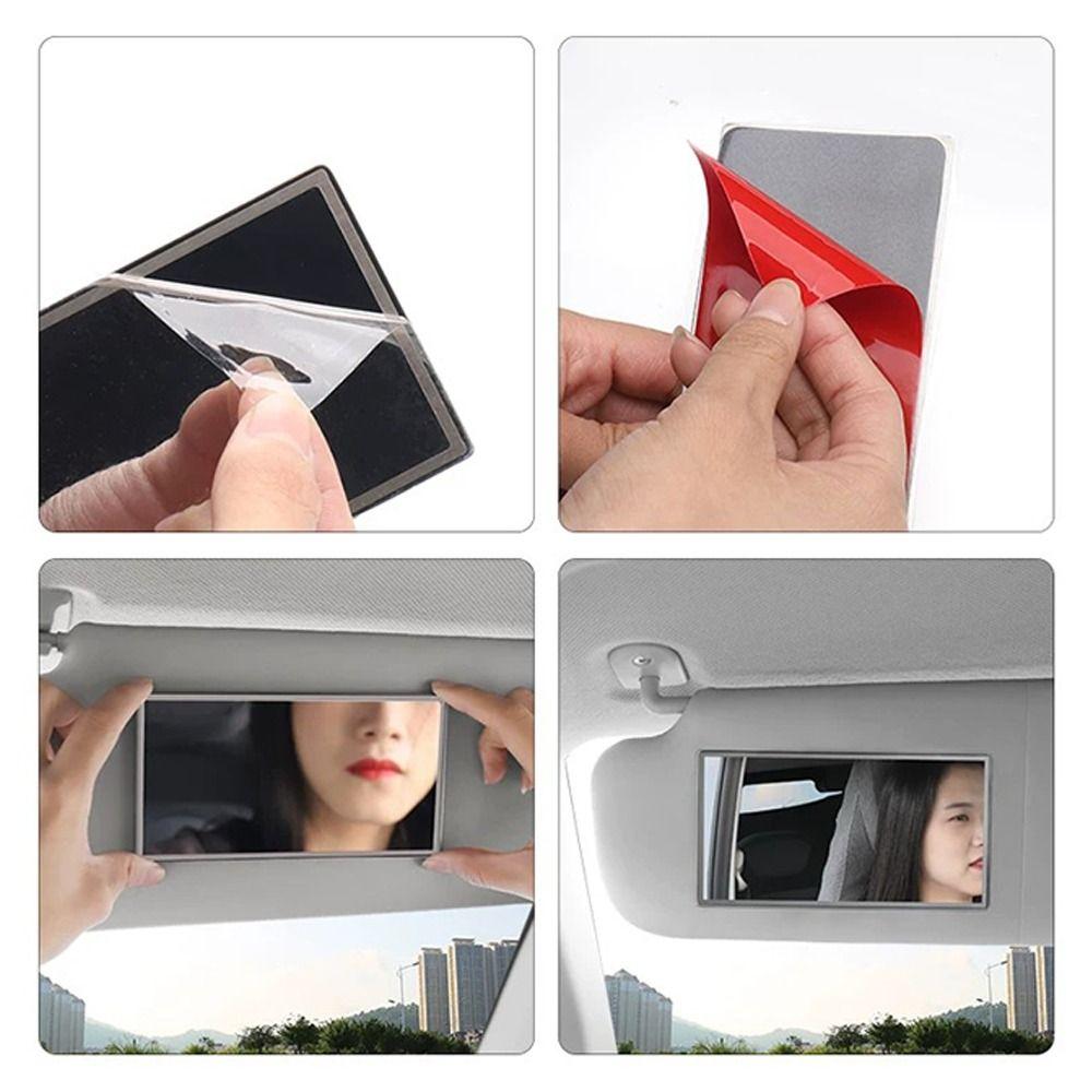 Dual Purpose Auto Sun Visor Mirror HD Rear View Auxiliary Mirror for Driving