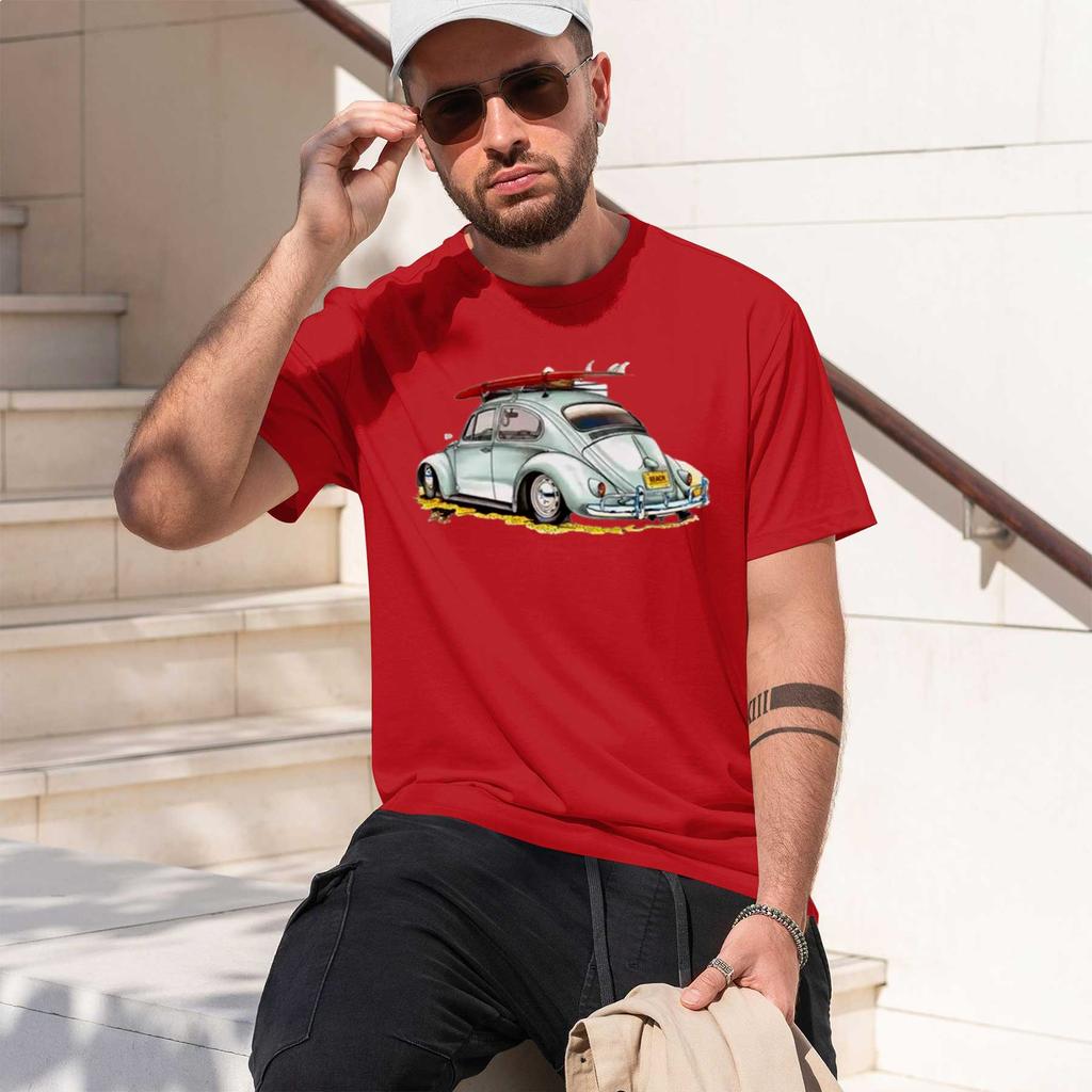 2026 New Model Classic Car Tops T Shirt Classic Car Pattern Tshirt For Unisex Creative Graphic Oneck Custom Printed Cotton Tshirt