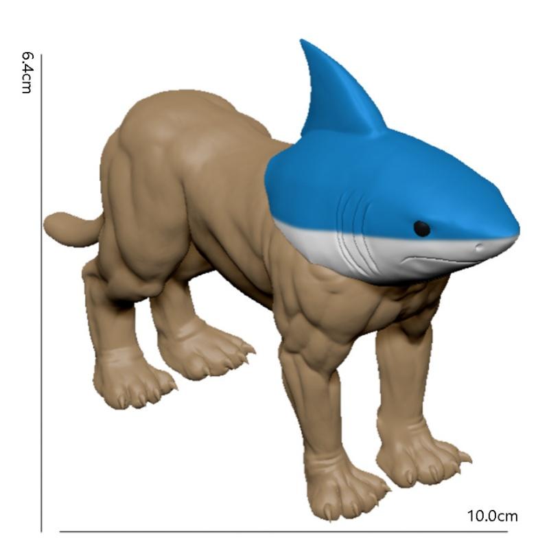 Figurine Rechin Tungtungsahur Figurină Păpușă Amuzantă Decor de Birou Tralalero Tralala Figurină Articulată Mobilă Jucărie Imprimată 3D