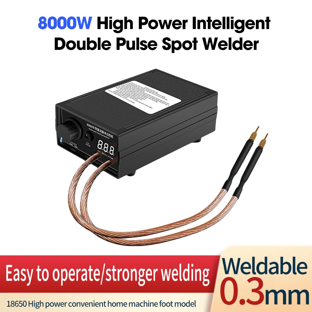 Portable Pulse Spot Welding Equipment DIY Weld Tools Kit Digital Display Rechargeable for 18650 Battery and Welding Nickel Strip