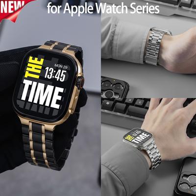 Luxury Metal Band For Apple Watch Series 11 10 9 8 7 6 5 SE3 Business Strap For Iwatch Ultra 3/2 49mm 44 45 38 41 40mm Bracelet